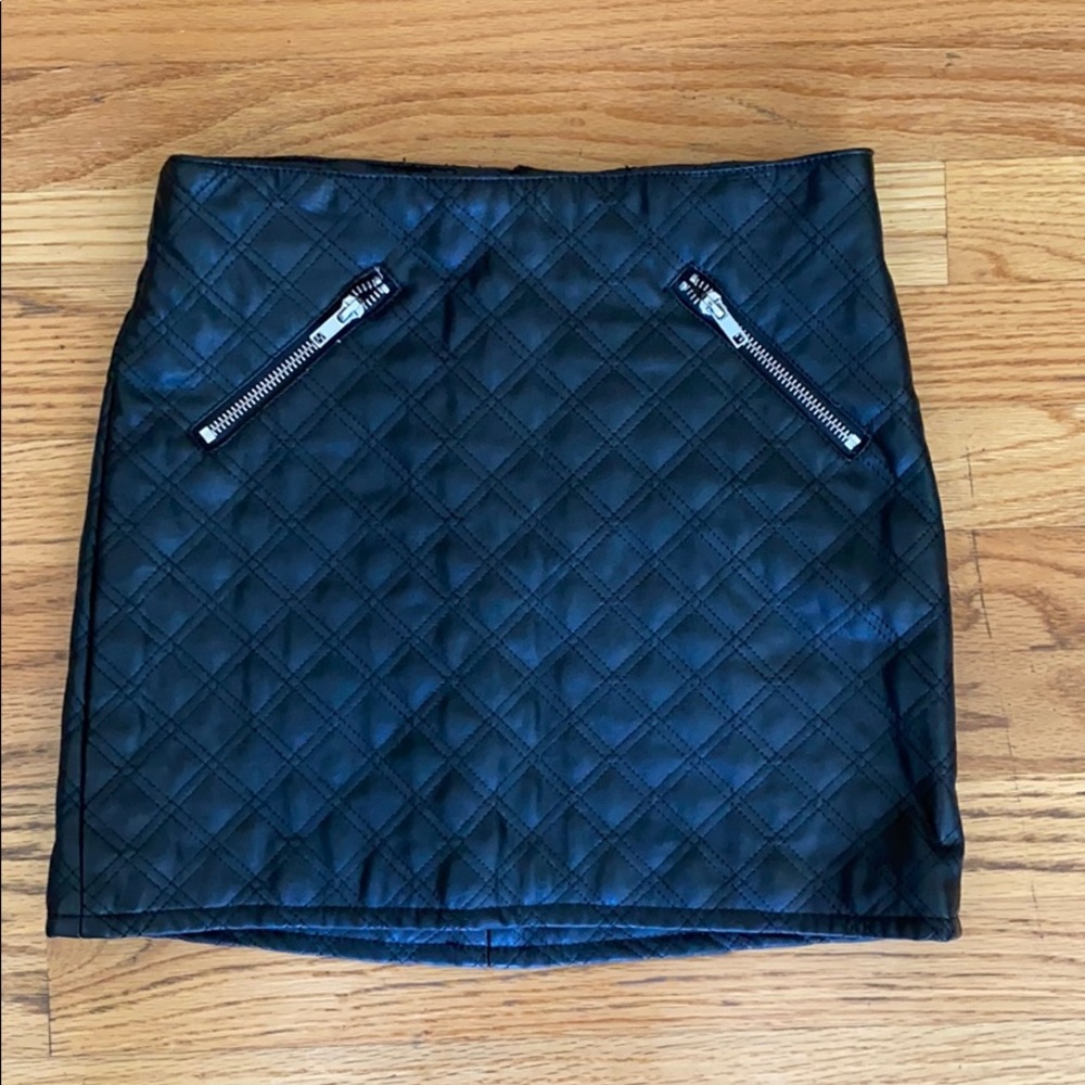 H&M Faux Leather Mini Skirt
